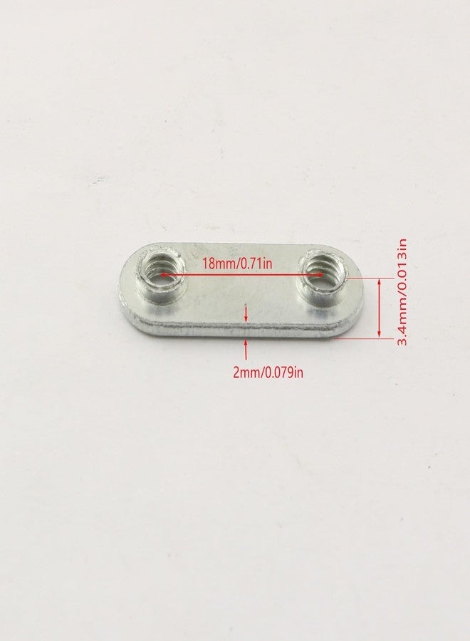 PZRT 4 Sets Bicycle Mudguard Leg Fixing Plate Stainless Steel Leg Fixing Clamp with Slot Plate Screws for Fixing Bicycle Fender Support Pole - Image 4