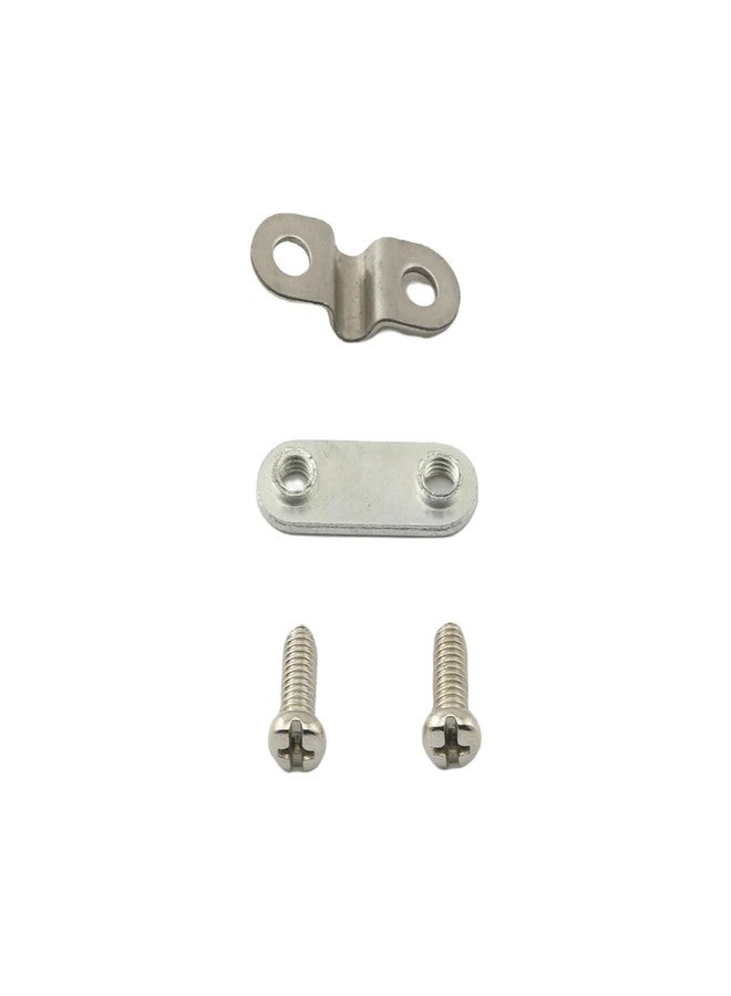PZRT 4 Sets Bicycle Mudguard Leg Fixing Plate Stainless Steel Leg Fixing Clamp with Slot Plate Screws for Fixing Bicycle Fender Support Pole - Image 2
