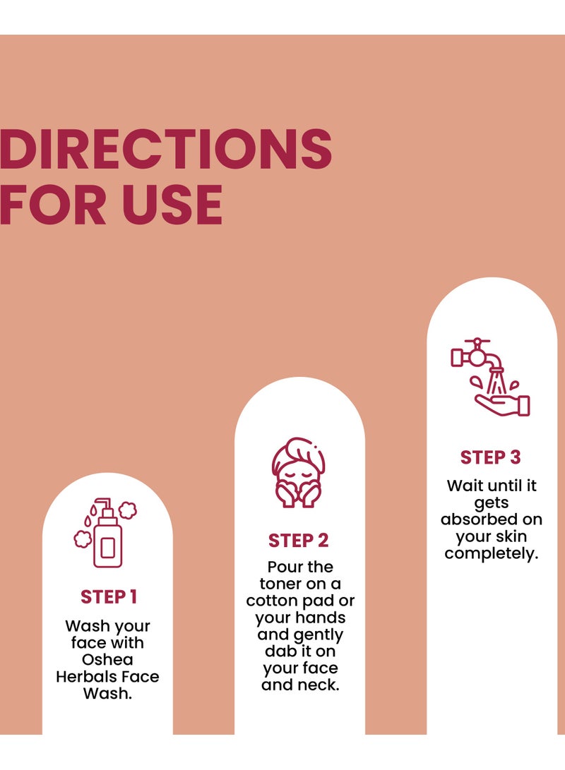 OSHEA Herbals Rose Fresh Skin Toner 120 ml - Image 4