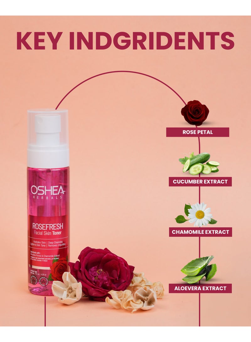 OSHEA Herbals Rose Fresh Skin Toner 120 ml - Image 3