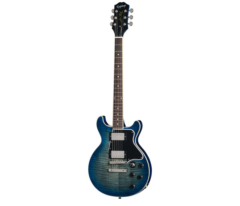 Epiphone Les Paul Double Cut Figured Electric Guitar - Ocean Water - Image 2