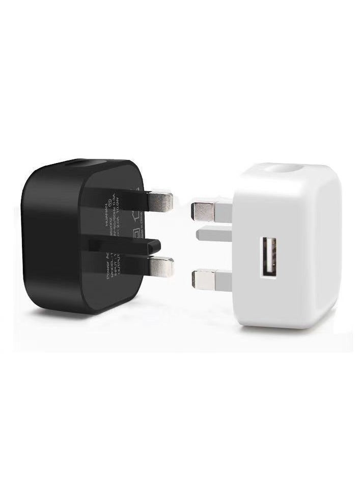 2PCS Smartphone USB Charging Head: CE Certified 5V2A Adapter Charger - Image 1