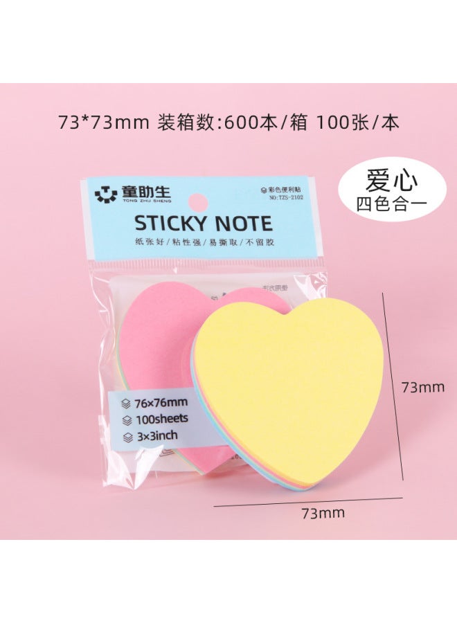 HELPS Creative Color Post-it Cute Post-it Notes Office Stationery Post-it Notes Tear Student Strong Sticky Message Post-it Notes - Image 1