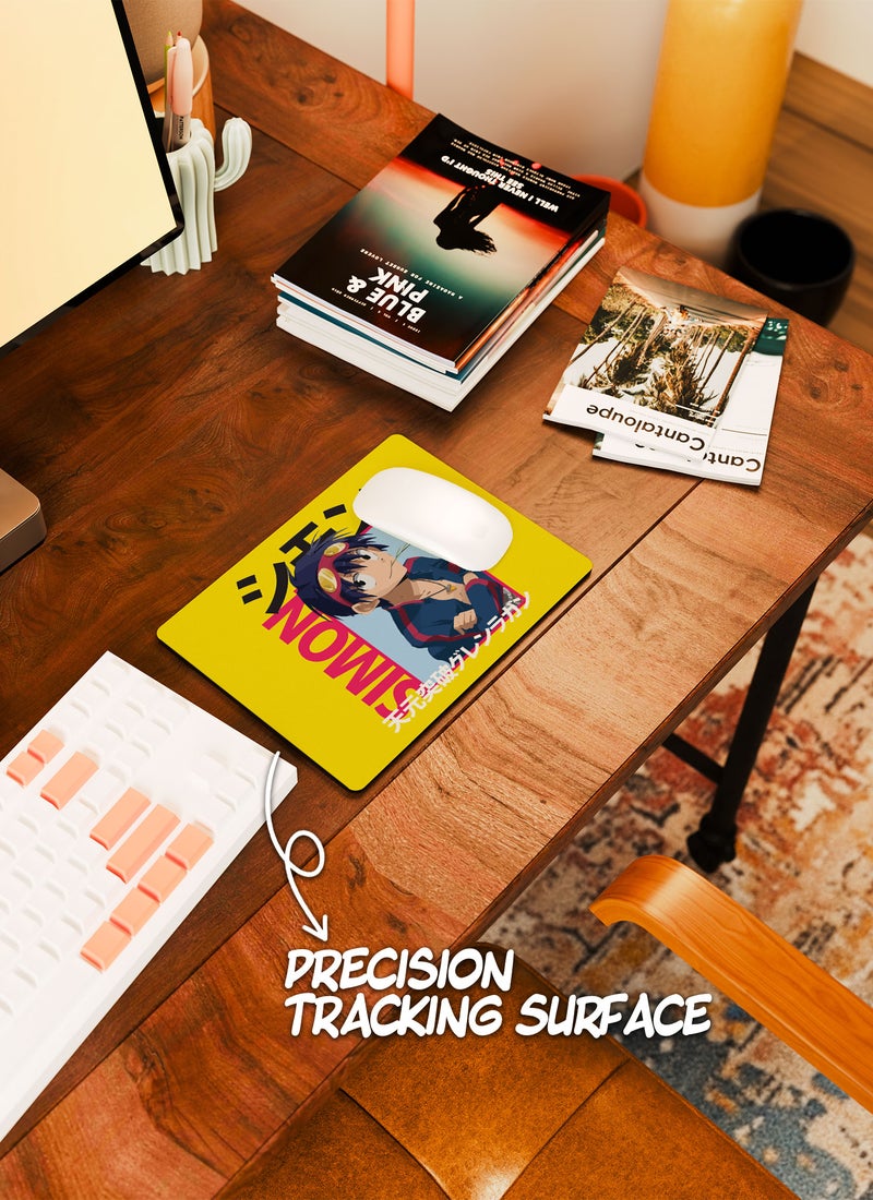 LOUD UNIVERSE Gurren Lagann Jar Gurren Lagann Non-Slip Rubber Base Mouse Pad Shimon Rectangular Desk Mouse Pad Simon Tengen Toppa Gurren Lagann -Anime Fan Gift - Image 4
