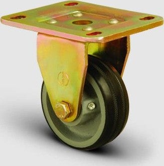 Fixed Plate Mounted, Bushed, Rubber, Heavy Industry Wheel Diameter: 80 - Ed02 Vkr 80