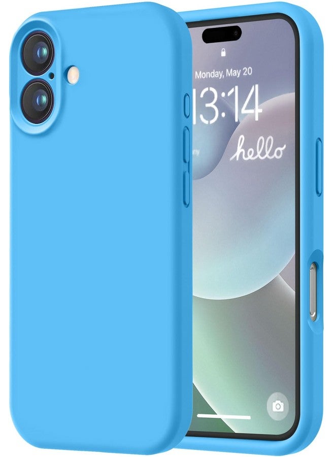 LOVE 3000 جراب LOVE 3000 مصمم خصيصًا لهاتف iPhone 16، مصنوع من السيليكون الفاخر مع بطانة ناعمة من الألياف الدقيقة المقاومة للخدش، جراب واقٍ مقاوم للصدمات مناسب للرجال والنساء والفتيات، مقاس 6.1 بوصة، باللون الأزرق - Image 1