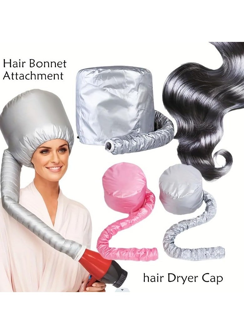 Kimaya Portable Soft Bonnet Hood Hair Blow Dryer Attachment - Adjustable Hooded Dryer, Portable Hair Salon Heat Cap for Drying,Styling,Curling and Deep Conditioning,Relax, Speeds Up Drying Time at Home Silver Grey  - Image 5