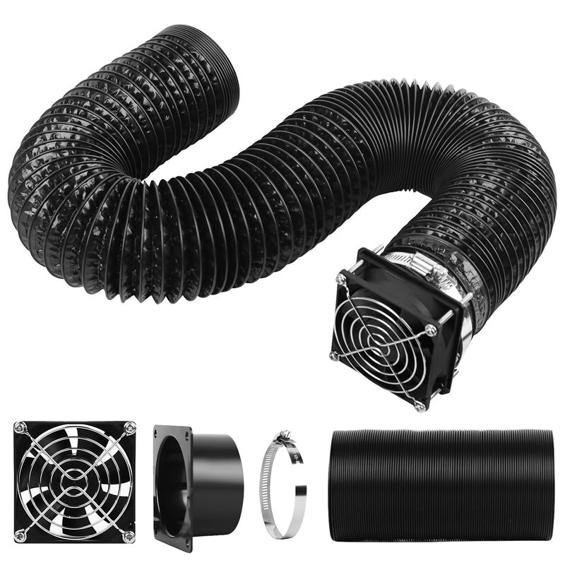 UniTak3D Smoke Exhaust Kit with Efficient Ventilation 4500RPM Fan and Pipe,Exhaust Smoke&Odors,Fan Fume Extraction Kit Exhaust Fan for Laser Engraver and 3D Printer Enclosure Tent Cover - Image 1