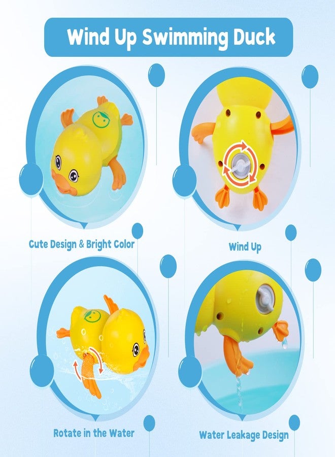 Cuterabit Baby Bath Toys, Floating Wind Up Swimming Turtle and Duck, Bathtub Toys, Pool Toys, Water Toys for Toddlers Boy Girl 3 Pack - Image 3