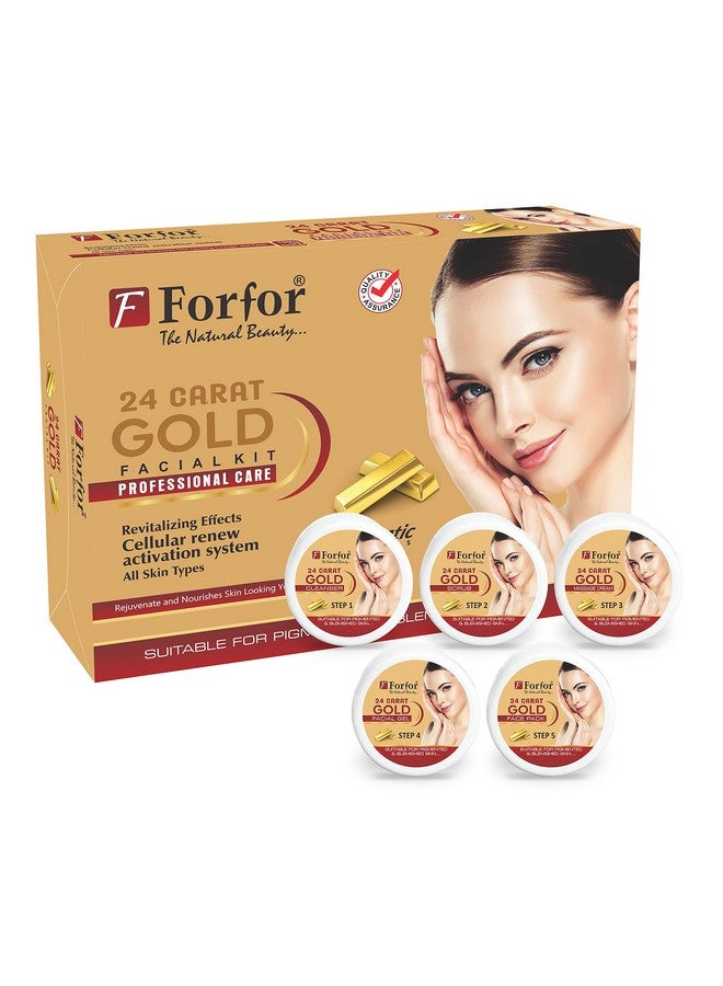 فور فور مجموعة الوجه الطبيعية من فورفور للجمال الذهبي عيار 24 قيراط للنساء والفتيات - Image 2