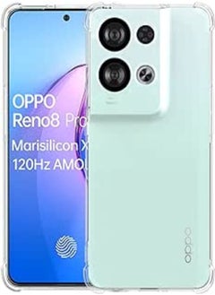 Muzz Muzz for Oppo Reno 8 Pro Plus 5G Case, Reno8 Pro 5G Case Clear, Scratch Resistant Reinforced Corners TPU Rubber Soft Skin Silicone Protective Cover for Oppo Reno 8 Pro+ 5G 2022 (Crystal Clear) 