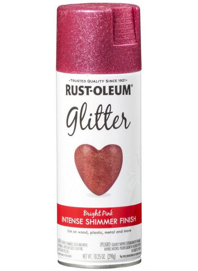 RUST-OLEUM رش طلاء جليتر خاص من راست-أوليوم 301818، 10.25 أونصة، وردي زاهي - Image 1