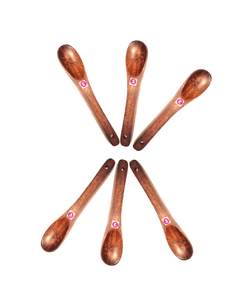 ARMAN SPOONS Wooden Tea Spoon 17cm Long Set of 6 Piece Royal Spoons - Image 3