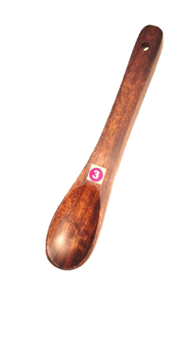 ARMAN SPOONS Wooden Tea Spoon 17cm Long Set of 6 Piece Royal Spoons - Image 4