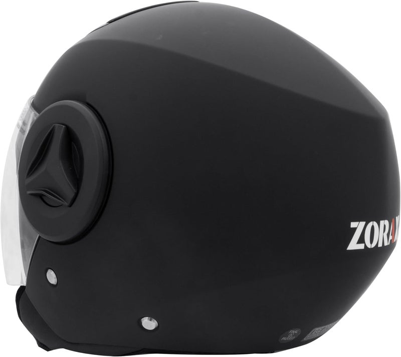 Zorax خوذة زوراكس ZOR-603 مفتوحة الوجه باللون الأسود غير اللامع مع واقي واحد - الحجم L (59-60 سم) - Image 5