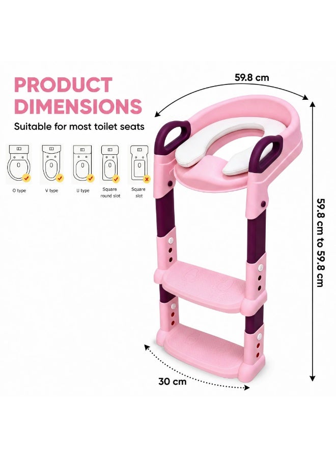 NIVORRA Premium Toddler Toilet Training Ladder with Soft Cushion & Adjustable Steps - Image 5