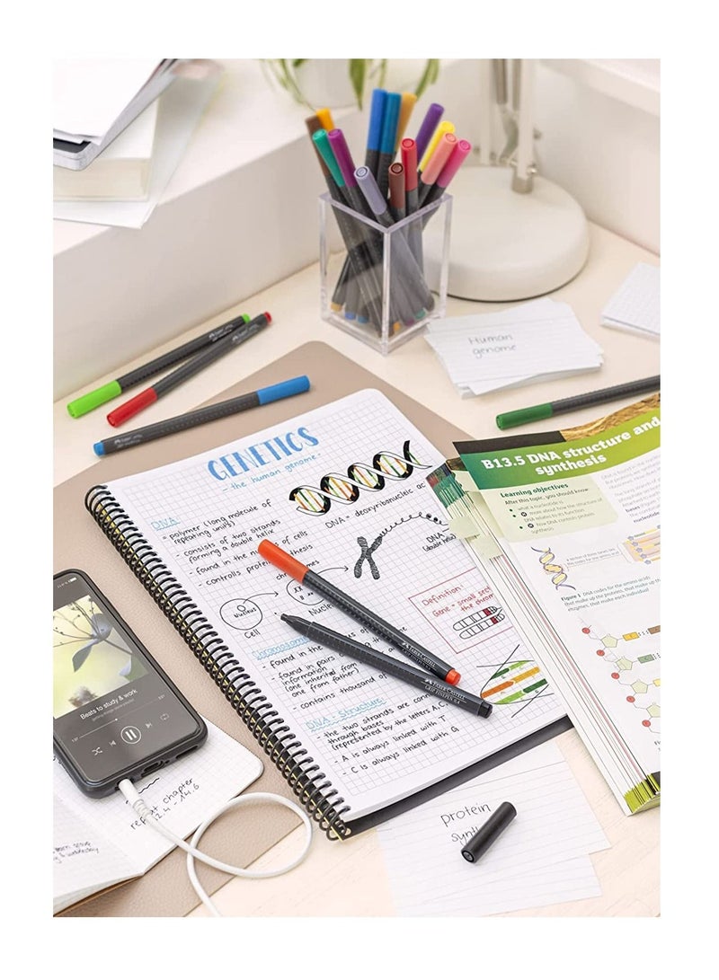 FABER-CASTELL قلم فني 5 قطع برأس 0.4 مم بألوان زاهية - Image 2