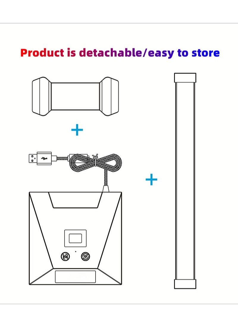 RGB Pickup Rhythm Headphone Stand with 2 USB2.0 Ports and 3.5mm Audio Jack