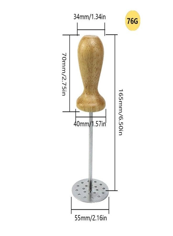 MayeBridge Mini Avocado Masher, Mini Potato Mashers with Wood Non Slip Handle Stainless Steel Bean and Potato Masher Small Food Masher Lightweight Kitchen Tool (Mini Masher C) - Image 2