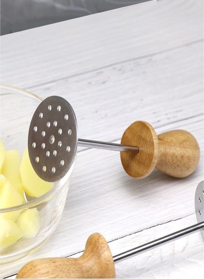 MayeBridge Mini Avocado Masher, Mini Potato Mashers with Wood Non Slip Handle Stainless Steel Bean and Potato Masher Small Food Masher Lightweight Kitchen Tool (Mini Masher C) - Image 5
