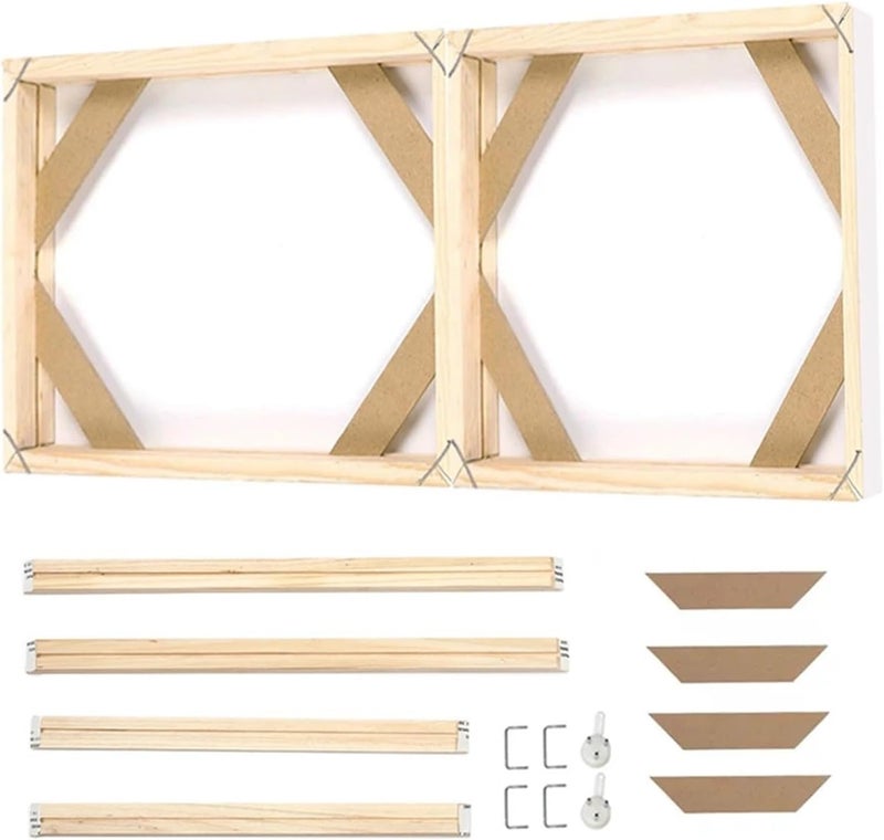 Wooden Picture Frame Large Size Wood Frame for Canvas Paintings Custom Picture Frame Kit DIY Diamond Painting Frame Wall Poster Framed(Height 90 cm,Width 80 cm) - Image 1
