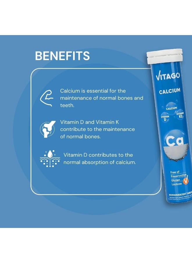 Vitago Calcium Effervescent Tablet 20 Tablets - Image 3
