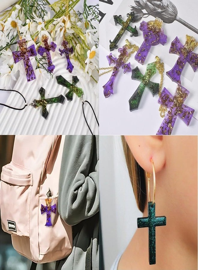 Elinka Cross Silicone Resin Molds,2 Pcs Epoxy Resin Cross Mold Polymer Clay Molds for Keychain DIY Craft Necklace Jewelry Pendant Making Gifts - Image 3