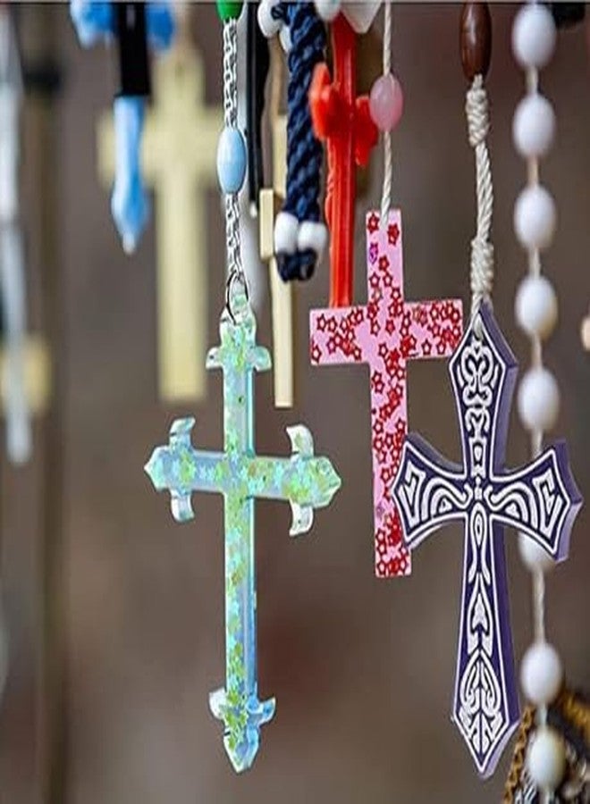 Elinka Cross Silicone Resin Molds,2 Pcs Epoxy Resin Cross Mold Polymer Clay Molds for Keychain DIY Craft Necklace Jewelry Pendant Making Gifts - Image 5
