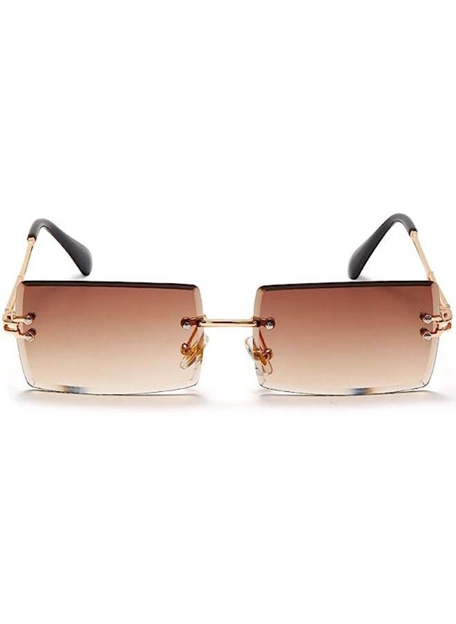 Ocean - Trendy Rimless Vintage Square Sunglasses - Image 1