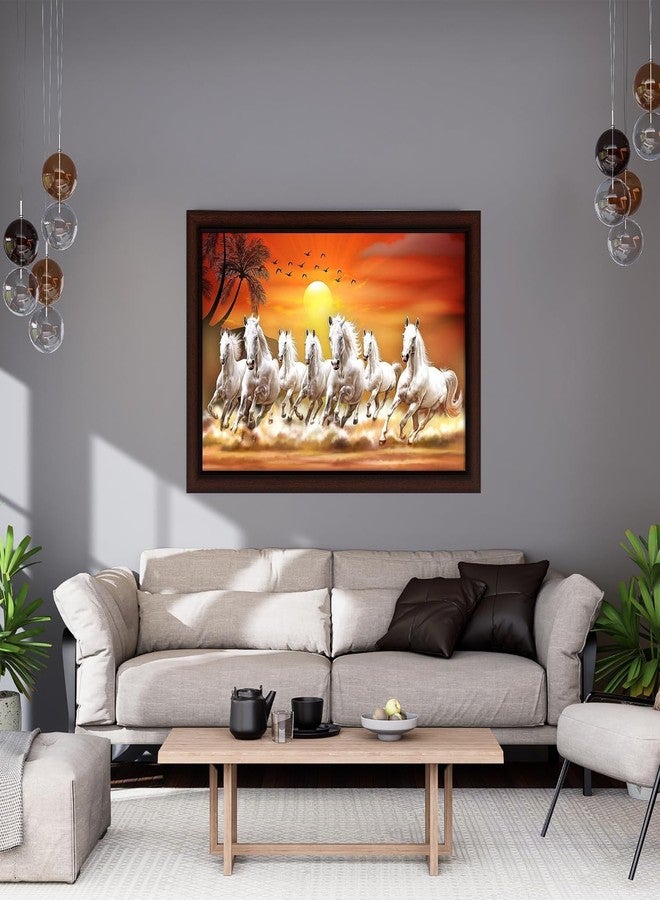 Masstone Seven Horses Vastu Painting with Frame For Vastu (50X35 CM) | Wall Painting for Decor Home/Office/Living Room (8433) - Image 3