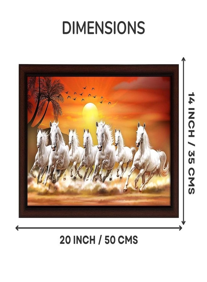 Masstone Seven Horses Vastu Painting with Frame For Vastu (50X35 CM) | Wall Painting for Decor Home/Office/Living Room (8433) - Image 2