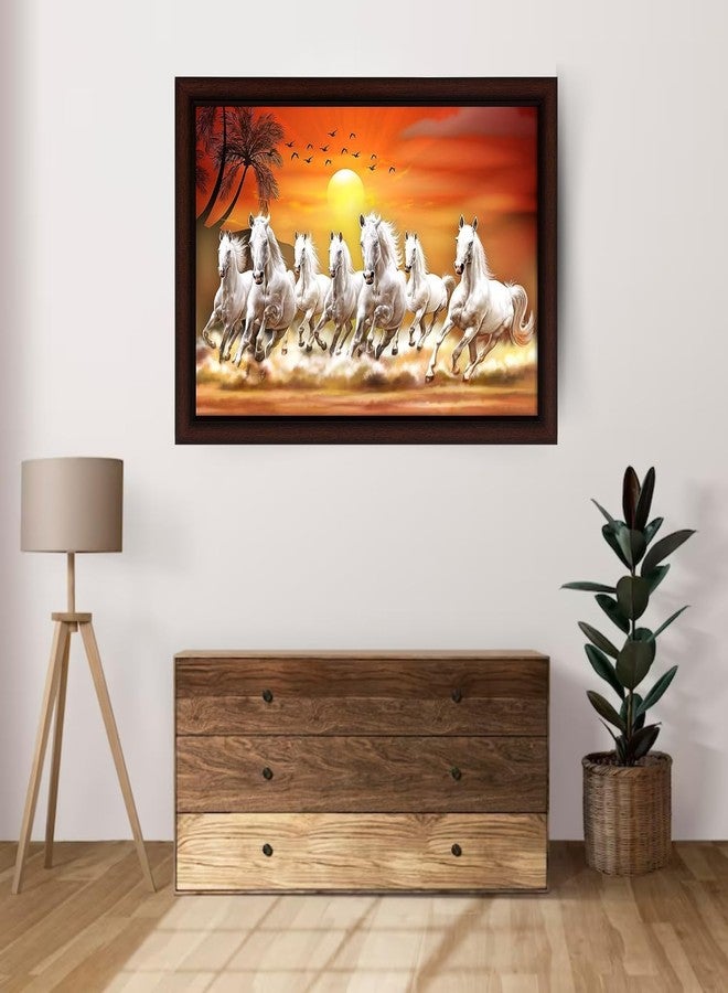 Masstone Seven Horses Vastu Painting with Frame For Vastu (50X35 CM) | Wall Painting for Decor Home/Office/Living Room (8433) - Image 4