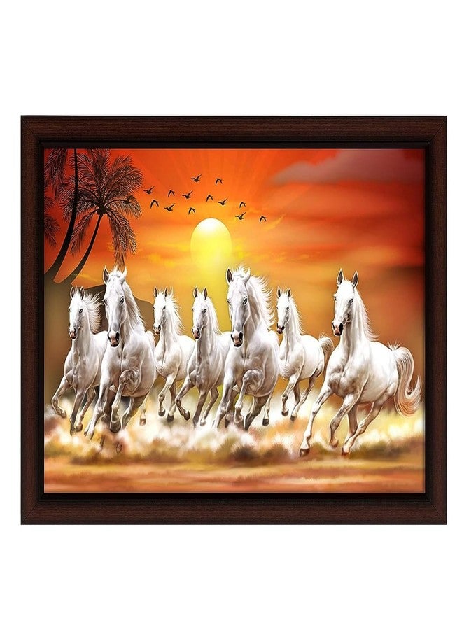 Masstone Seven Horses Vastu Painting with Frame For Vastu (50X35 CM) | Wall Painting for Decor Home/Office/Living Room (8433) - Image 1