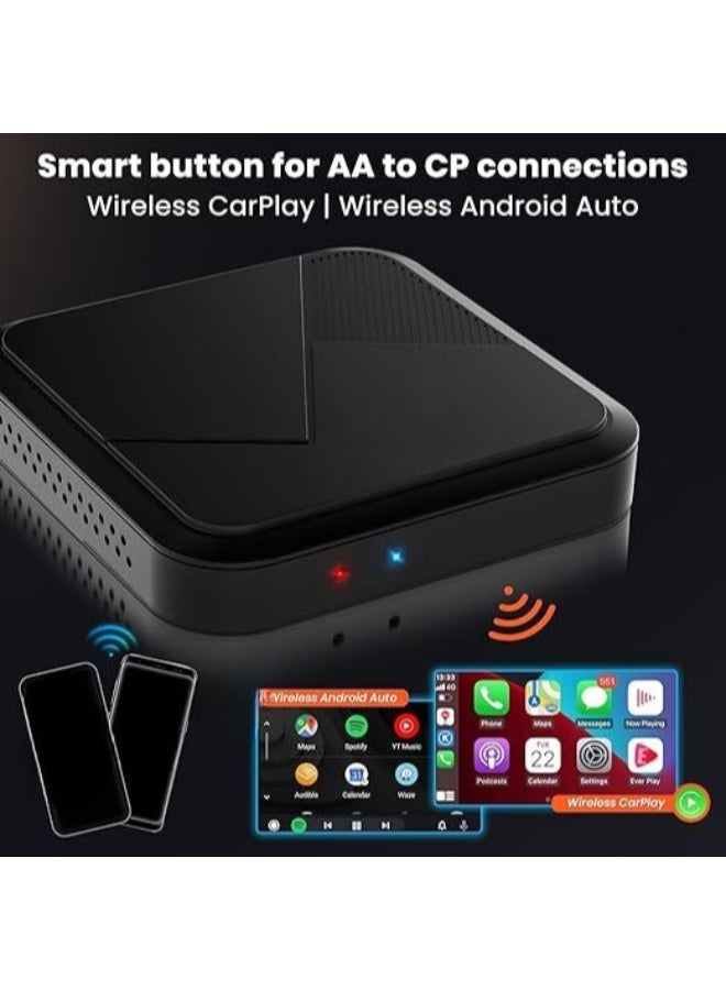محول لاسلكي 2 في 1 لـ CarPlay وAndroid Auto – تحويل أنظمة السيارات السلكية إلى لاسلكية لهواتف iPhone وAndroid - Image 2