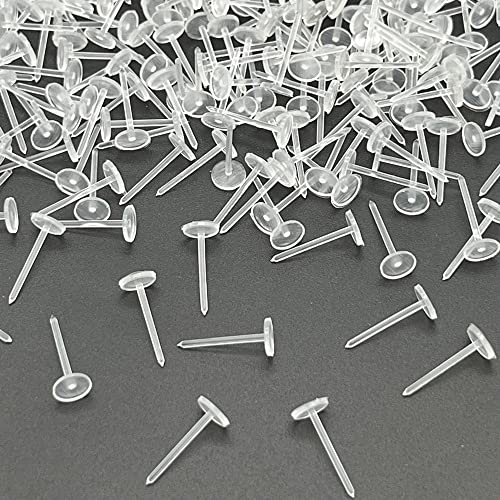 Chunney Clear Earrings for Work,300 Pairs Clear Stud Earrings and Earring Backs - Image 5