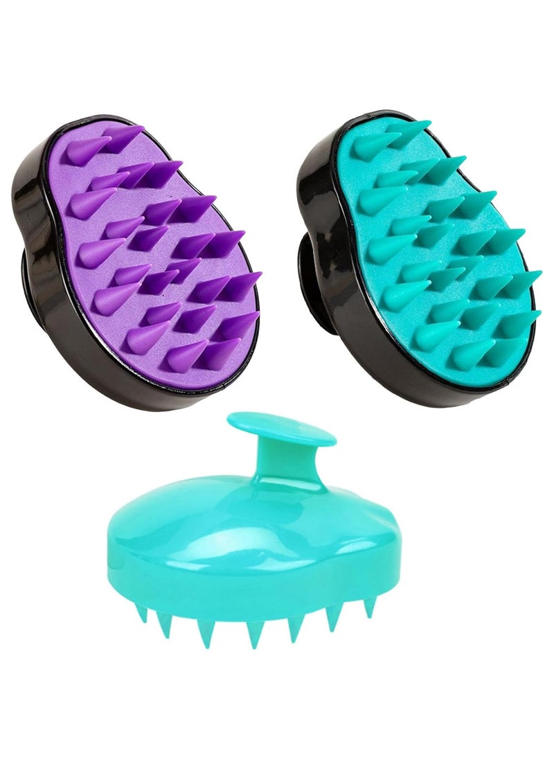 Generic Silicone Scalp Massager Shampoo Brush Set – 3-Pack for Hair Growth, Scalp Care, Deep Cleansing, Ideal for Men, Women, Kids, and Pets, Waterproof Shampoo Brush, Massage Comb, Hair Thickening, Dandruff Treatment, Stress Relief Scalp Scrubber, Gentle Scalp Exfoliation  - Image 1