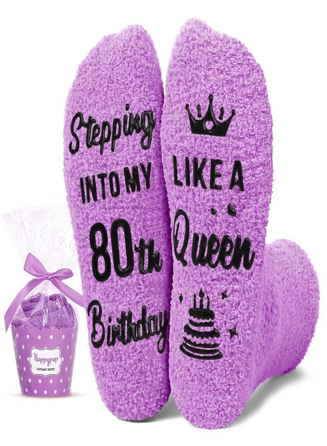 Happy Pop HAPPYPOP 80th Years Old Birthday Socks - Gift Ideas for 80 Year Old Women, Stocking Stuffers for Female Friends - Image 1