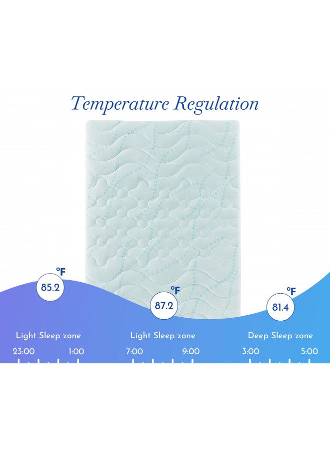 California Design Den California Design Den Mattress Pads Queen Size, 3-Zone Cooling Soft Non-Slip Quilted Mattress Pad Queen Size, Deep Pocket Fits 8-20 Inch Mattress - Image 5
