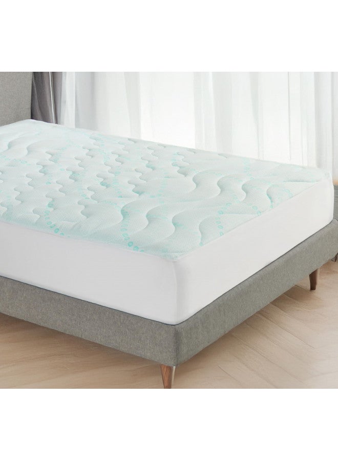 California Design Den California Design Den Mattress Pads Queen Size, 3-Zone Cooling Soft Non-Slip Quilted Mattress Pad Queen Size, Deep Pocket Fits 8-20 Inch Mattress - Image 1