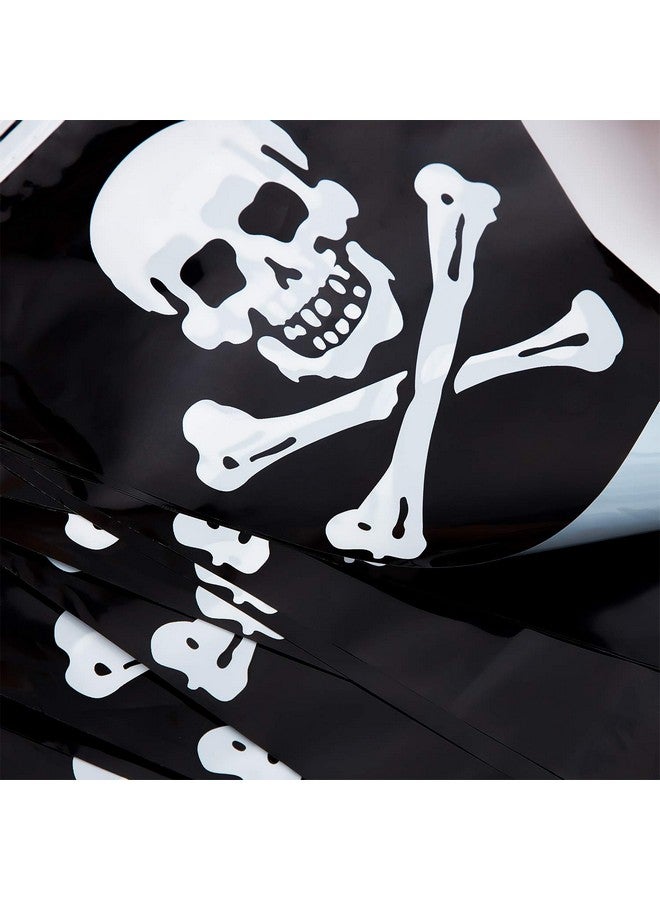 Tatuo 60 Pcs Pirate Banner Skull Pirate Flag Birthday Party Decorations Jolly Roger Ship Triangle Pennant Bunting Decor for Wedding Celebration Decor Outdoor Party Supplies - Image 3