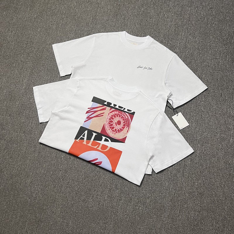 Aime Leon Dore Classic Print New York Queens Landmark Print Round Neck Short Sleeve Tee - Image 1