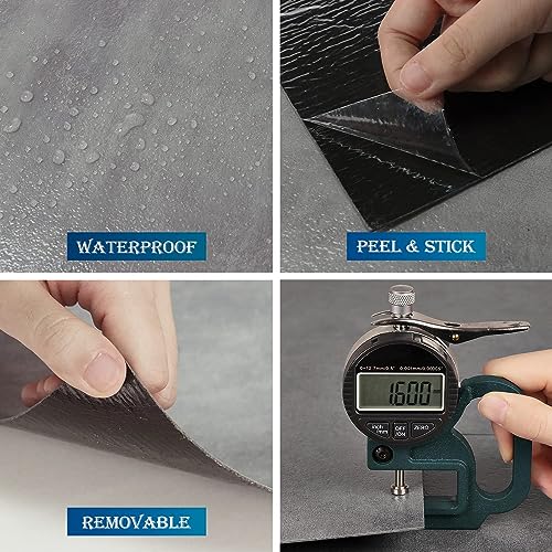 STORE 2508 Store2508 Vinyl PVC Flooring Tiles Textured Marble Pattern Self Adhesive Peel & Stick Vinyl Flooring, 8 Tiles, 18 Square feet (Grey Marble) - Image 4