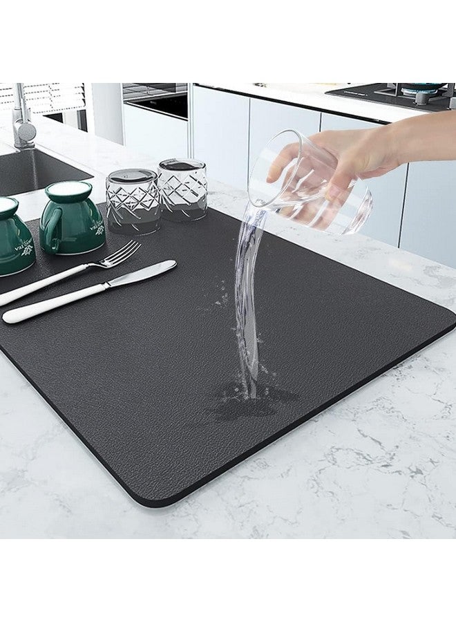 VMITRA Dish Drying Mat for Kitchen Water Absorbent Mat Drying Mat for Kitchen Utensils Large Dry Mat for Kitchen Utensils Drying Mat Water Absorbent Mats for Kitchen (40 X 30 cm) - Image 1