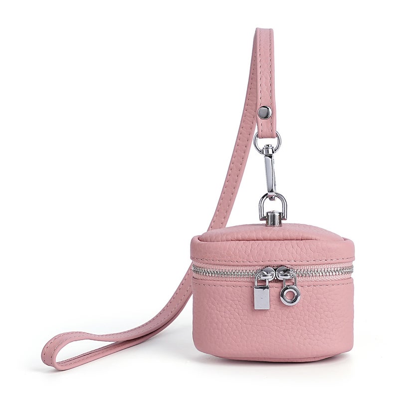 'S New Halterneck Coin Purse Chest Zipper Earphones Lipstick Makeup Storage Bag Genuine Leather Small Box Shoulder Bag - Image 1