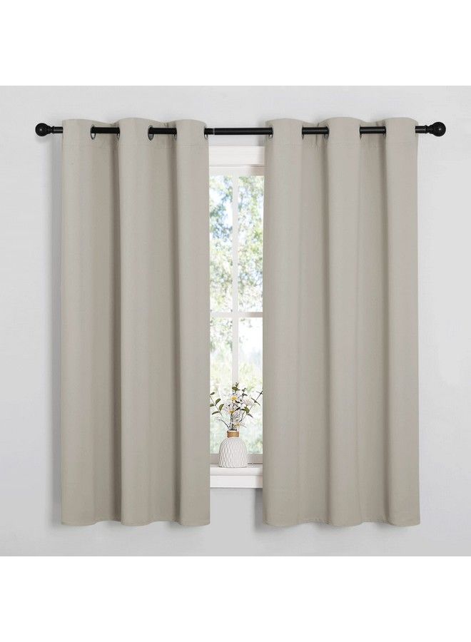 NICETOWN ستائر تعتيم طبيعية للغرفة (زوج 1 42 × 63 بوصة) ستائر حرارية معزولة لتعتيم الغرف للنوافذ - Image 2