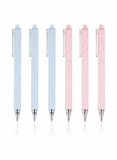 Y&D Extra Fine Point Pen 6 Pack Cute Gel Ink Pens Retractable Pretty Premium Ballpoint Journaling 0.5mm Black for Women Girls Teachers Office School Art Supplies  - Image 1