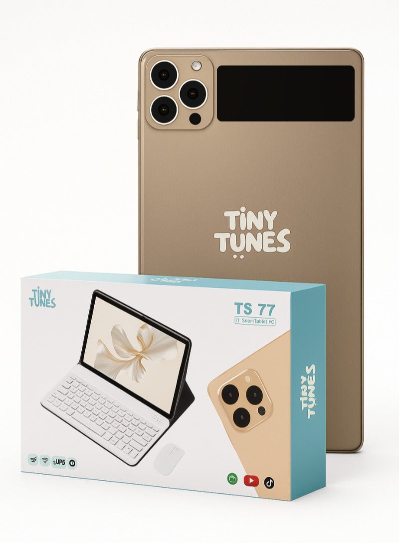تيني تونز جهاز لوحي ذكي للأطفال TS77 بشاشة 7 بوصات | واي فاي | شريحة اتصال | ماوس | لوحة مفاتيح - Image 1