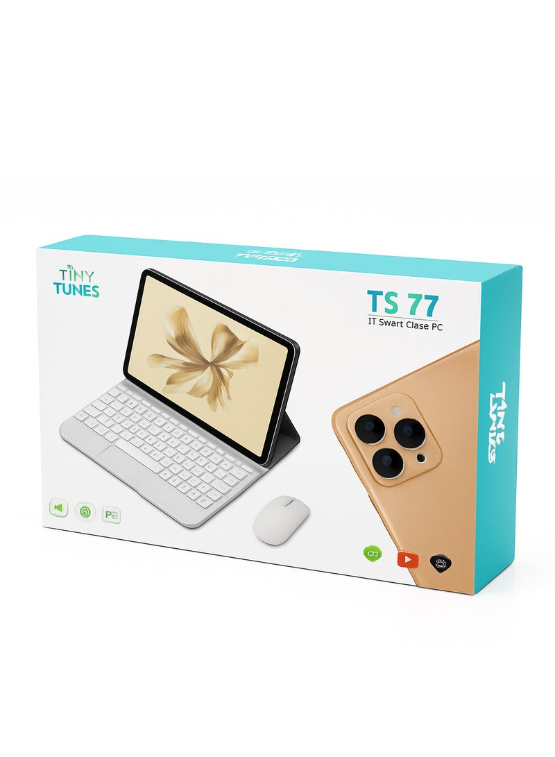 تيني تونز جهاز لوحي ذكي للأطفال TS77 بشاشة 7 بوصات | واي فاي | شريحة اتصال | ماوس | لوحة مفاتيح - Image 2