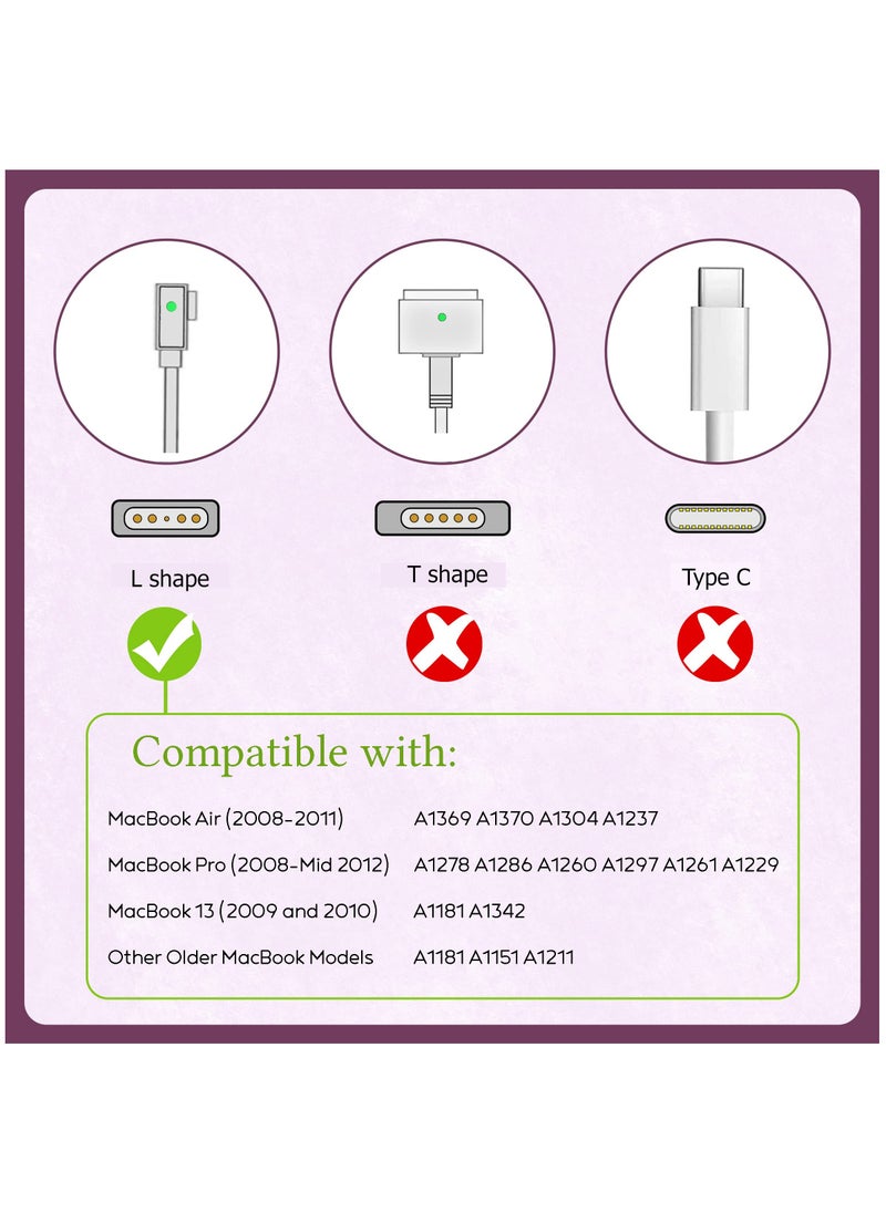 Anmi - Compatible with MacBook Pro Charger 85W Replacement for L-Tip Models A1286 A1260 A1297 A1261 A1229 A1278 and All 45W 60W Mac 2009 2010 2011 Mid 2012 - Image 1