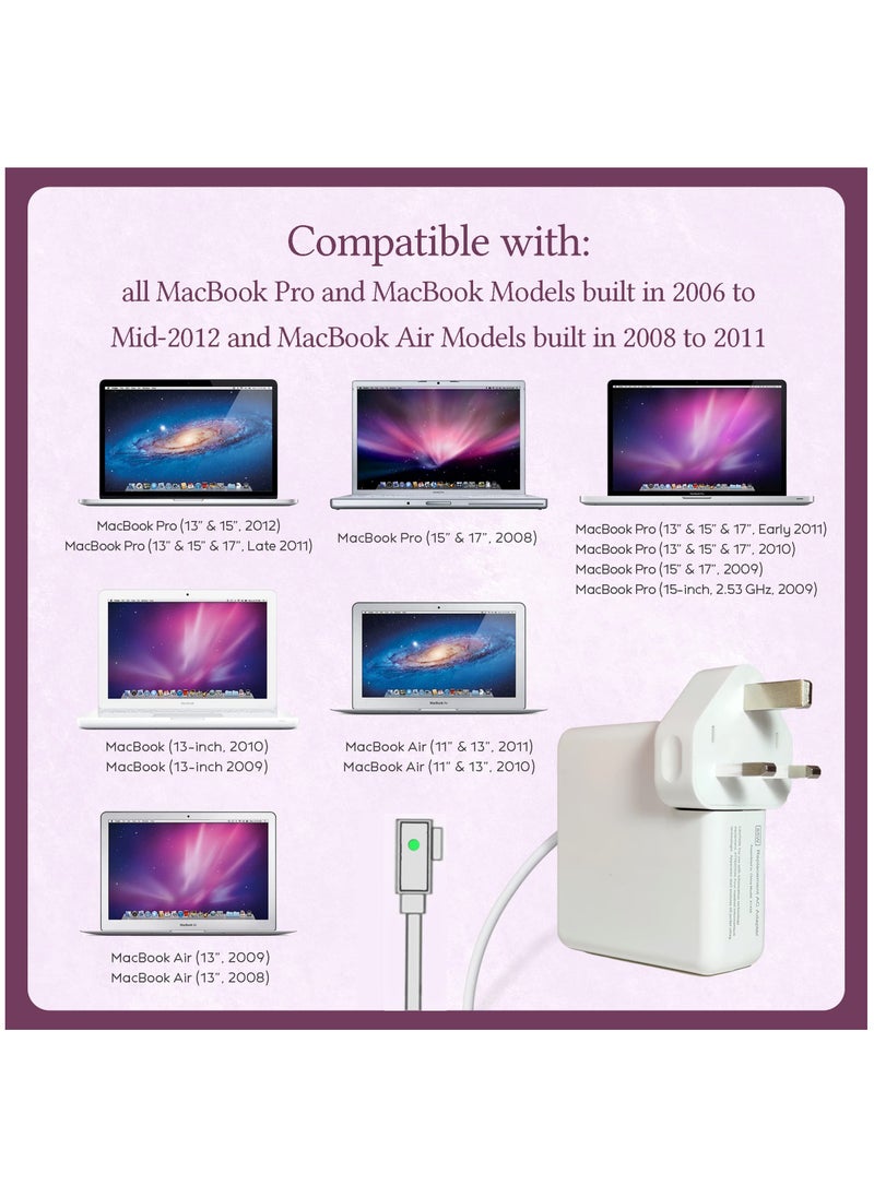 Anmi - Compatible with MacBook Pro Charger 85W Replacement for L-Tip Models A1286 A1260 A1297 A1261 A1229 A1278 and All 45W 60W Mac 2009 2010 2011 Mid 2012 - Image 1